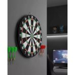 Nevamel® Kaliteli Ahşap Dart Tahtası 12 İnç 4 Dart Ok Seti