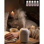 Nevamel® Mini Nemlendirici 5 Esans Hediyeli Led Işıklı Taşınabilir Aromaterapi Buhar Makinesi