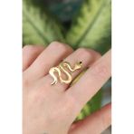 Nevamel® Pirinç Gold Renk Ayarlanabilir Yılan Yüzük 5886