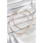 Nevamel® Pirinç Halka Model Gold Renk Kadın Küpe 5886