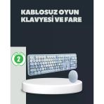 Nevamel Retro Daktilo Stilli Kablosuz Klavye Mouse Seti – Sessiz Ve Şık