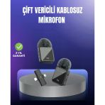 Nevamel® Vlog Podcast Ve Röportajlar İçin Kablosuz Çift Yaka Mikrofon