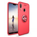 Nevarium Dtech Huawei P20 Lite Uyumlu Kılıf Yüzüklü Silikon Range Kırmızı