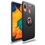 Nevarium Dtech Samsung Galaxy A10S Uyumlu Kılıf Yüzüklü Silikon Range Siyah-Gold
