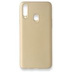 Nevarium Dtech Samsung Galaxy A20S Uyumlu Kılıf Yumuşak Dokulu Silikon Gold
