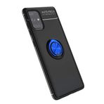Nevarium Dtech Samsung Galaxy A71 Uyumlu Kılıf Yüzüklü Silikon Range Siyah-Mavi