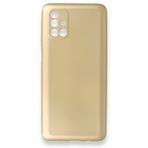 Nevarium Dtech Samsung Galaxy M31S Uyumlu Kılıf Yumuşak Dokulu Silikon Gold