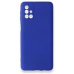 Nevarium Dtech Samsung Galaxy M31S Uyumlu Kılıf Yumuşak Dokulu Silikon Lacivert