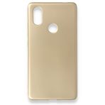 Nevarium Dtech Xiaomi Mi 8 SE Uyumlu Kılıf Yumuşak Dokulu Silikon Gold