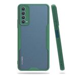 Nevarium Huawei P Smart 2021 Uyumlu Kılıf Arkası Mat Kamera Korumalı Silikon - Koyu Yeşil