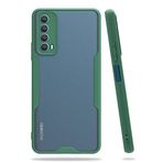 Nevarium Huawei P Smart 2021 Uyumlu Kılıf Kamera Korumalı Arkası Mat Silikon - Yeşil