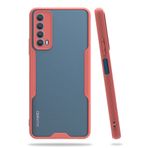Nevarium Huawei P Smart 2021 Uyumlu Kılıf Mat Kamera Korumalı Silikon Platin - Pembe