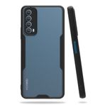 Nevarium Huawei P Smart 2021 Uyumlu Kılıf Mat Kamera Korumalı Silikon Platin - Siyah