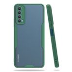 Nevarium Huawei P Smart 2021 Uyumlu Kılıf Mat Kamera Korumalı Silikon Platin - Yeşil