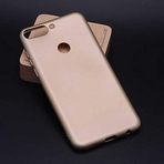 Nevarium Huawei Y7 2018 Uyumlu Kılıf Silikon Yumuşak Dokulu Premium- Gold