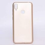 Nevarium Huawei Y7 Prime 2019 Uyumlu Kılıf Silikon Yumuşak Dokulu Premium- Gold