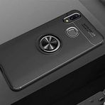 Nevarium Huawei Y7 Prime 2019 Uyumlu Kılıf Yüzüklü Silikon Range - Siyah