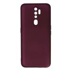 Nevarium Oppo A9 2020 Kılıf Yumuşak Dokulu Silikon Premium - Mürdüm