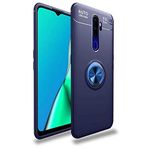 Nevarium Oppo A9 2020 Uyumlu Kılıf Yüzüklü Silikon Range - Mavi