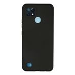 Nevarium Realme C21 Kılıf Yumuşak Dokulu Silikon Premium - Siyah