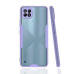Nevarium Realme C21 Uyumlu Kılıf Arkası Mat Kamera Korumalı Silikon - Mor