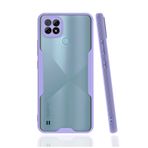 Nevarium Realme C21 Uyumlu Kılıf Kamera Korumalı Arkası Mat Silikon - Lila Lila
