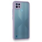 Nevarium Realme C21 Uyumlu Kılıf Kamera Korumalı Arkası Mat Silikon Montreal - Mor Mor
