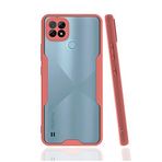 Nevarium Realme C21 Uyumlu Kılıf Kamera Korumalı Arkası Mat Silikon - Pembe Pembe