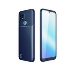 Nevarium Realme C21 Uyumlu Kılıf Karbon Dokulu Silikon Focus - Lacivert Lacivert