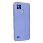 Nevarium Realme C21 Uyumlu Kılıf Lansman içi Kadife Nano Silikon - Lila Lila