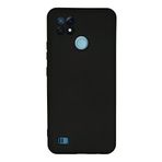 Nevarium Realme C21 Uyumlu Kılıf Lansman içi Kadife Nano Silikon - Siyah Siyah