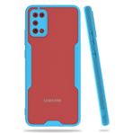 Nevarium Samsung Galaxy A02S Uyumlu Kılıf Mat Kamera Korumalı Silikon Platin - Mavi