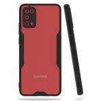 Nevarium Samsung Galaxy A02S Uyumlu Kılıf Mat Kamera Korumalı Silikon Platin - Siyah