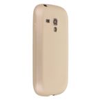 Nevarium Samsung Galaxy i8190 / S3 Mini Kılıf Yumuşak Dokulu Silikon Premium - Gold