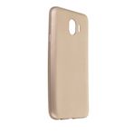Nevarium Samsung Galaxy J4 Kılıf Yumuşak Dokulu Silikon Premium - Gold