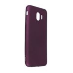 Nevarium Samsung Galaxy J4 Kılıf Yumuşak Dokulu Silikon Premium - Mürdüm