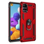 Nevarium Samsung Galaxy M31S Kılıf Tank Yüzüklü Yüksek Korumalı Silikon Sofya - Kırmızı