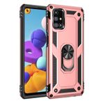Nevarium Samsung Galaxy M31S Kılıf Tank Yüzüklü Yüksek Korumalı Silikon Sofya - Rose