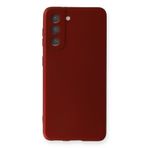Nevarium Samsung Galaxy S21 FE Kılıf Yumuşak Dokulu Silikon Premium - Bordo