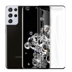 Nevarium Samsung Galaxy S21 Ultra Ekran Koruyucu Kavisli Cam Tam Kaplayan Polymer Nano