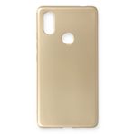 Nevarium Xiaomi Mi 8 SE Kılıf Yumuşak Dokulu Silikon Premium - Gold