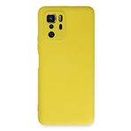 Nevarium Xiaomi Poco X3 GT Uyumlu Kılıf Lansman içi Kadife Nano Silikon - Sarı