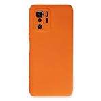 Nevarium Xiaomi Poco X3 GT Uyumlu Kılıf Lansman içi Kadife Nano Silikon - Turuncu