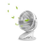NEVARSA USB Kablolu Mini Fan Standlı Mandallı Model Tatilde Kampda Evde Oynar Başlık 2 Kademeli Üflemeli