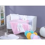 Nevateks Tekstil Sevimli Tavşan Figürlü Welsoft Battaniye + Yastık - Pembe