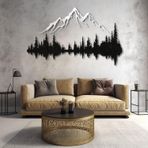 NEVATEXTILE - Metal Duvar Sanatı Dekoru Doğa Dağ ve Orman Ev Oturma Odası Yatak Odası Mutfak için Büyük Manzara (60 x 91 cm)