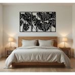 Nevatextile Metal Monstera Yaprakları Duvar Sanatı Dekoru, Büyük Duvar Dekorasyonu (48"x28" / 121x70 cm)