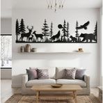 Nevatextile Vahşi Yaşam Doğa Metal Duvar Dekorasyonu, Orman Hayvanı, Doğa Aşığı Duvar Sanatı, Çiftlik Evi Duvar Dekoru (9"x28" / 23x71 cm)