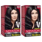 Nevaton 1.0 Siyah Kalıcı 2 Kutu Krem Saç Boyası