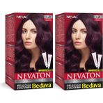 Nevaton 4.20 Patlıcan Moru x2 Saç Boyası